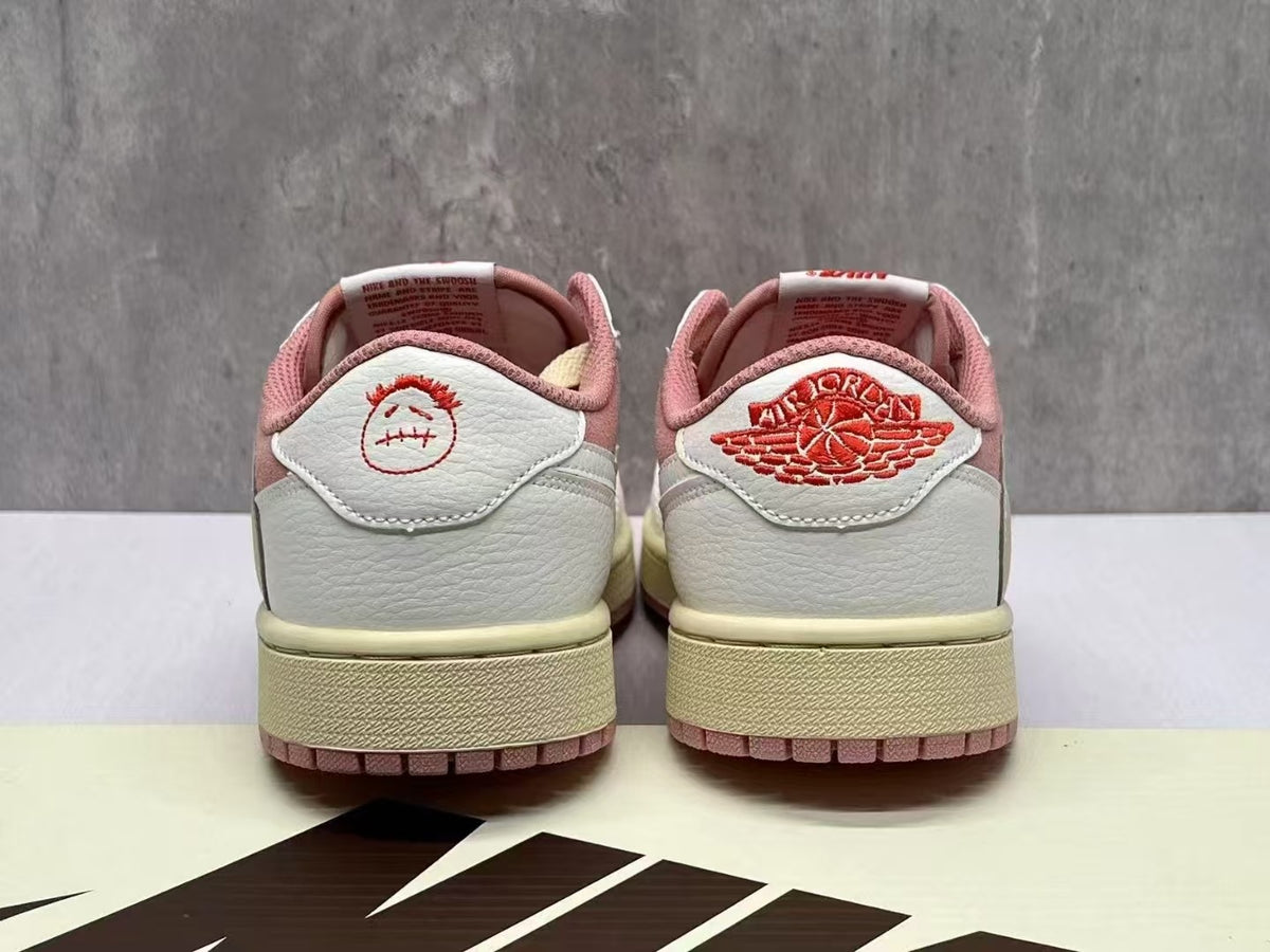 Travis Scott x Air Jordan 1 Low OG 'Shy Pink/Red'