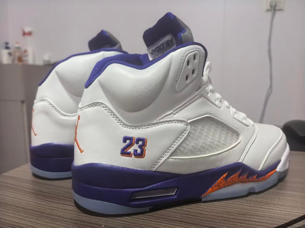Air Jordan 5 Retro – White / Purple / Orange