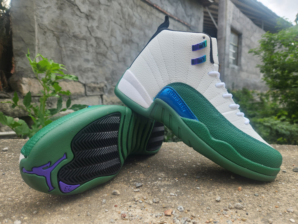 Air Jordan 12 Retro 'Bucks' – Summit White / Gorge Green / Fierce Purple (CT8013-103)