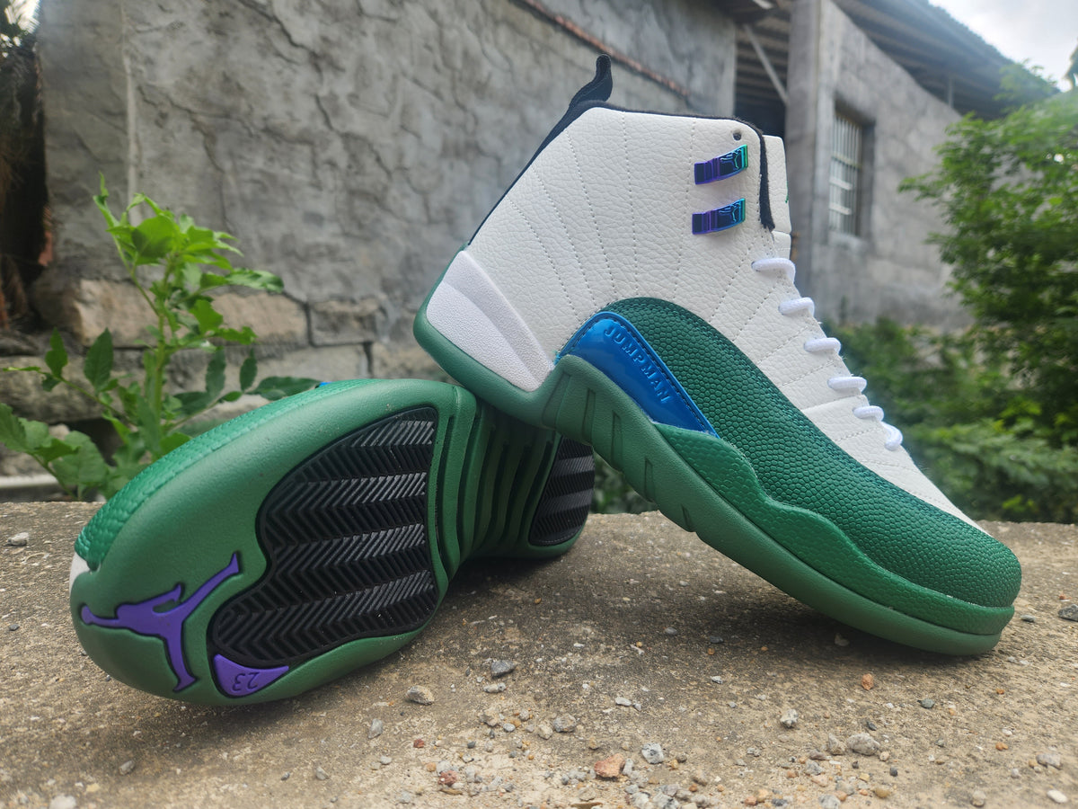 Air Jordan 12 Retro 'Bucks' – Summit White / Gorge Green / Fierce Purple (CT8013-103)