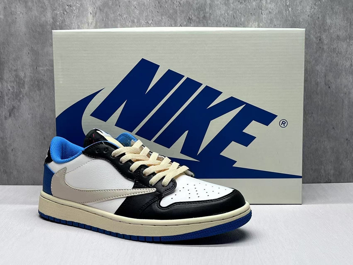 Air Jordan 1 Low 'White/Blue Lightning'