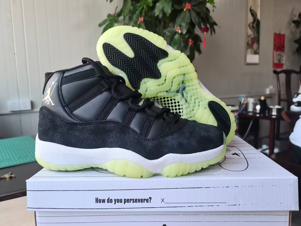 Air Jordan 11 Retro (GS) "Inner Beast" Black/Barely Volt