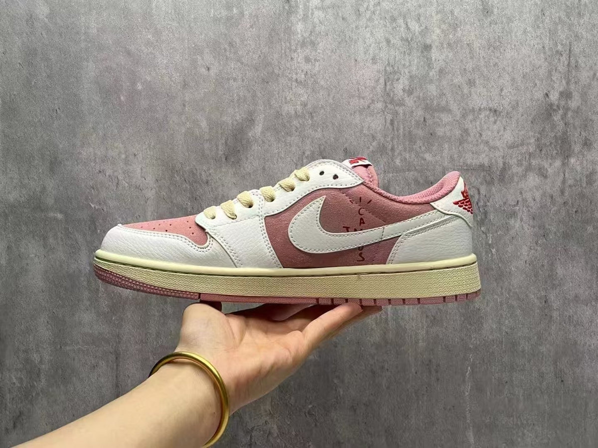 Travis Scott x Air Jordan 1 Low OG 'Shy Pink/Red'