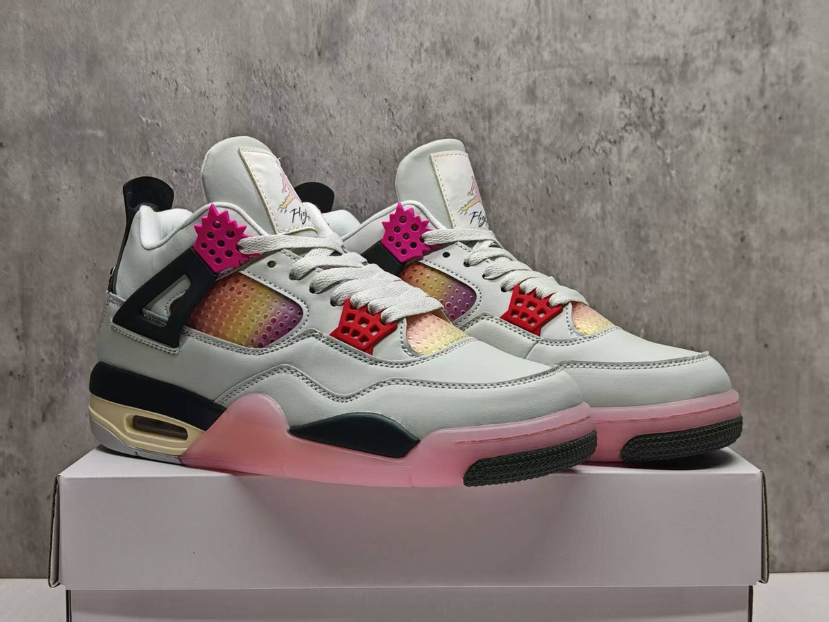 Air Jordan 4 Retro 'Comic' – Off White / Fire Pink / Anthracite (JA1135-100)