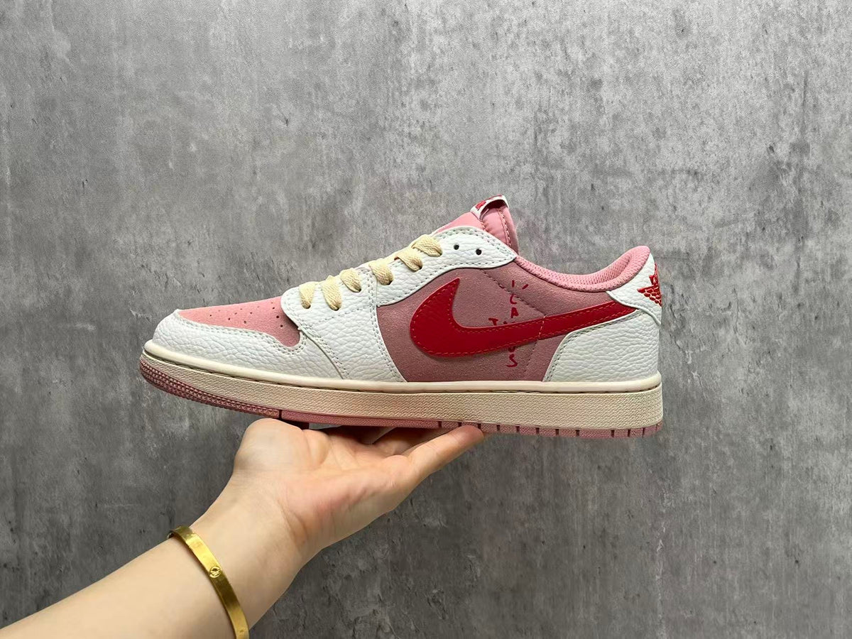 Air Jordan 1 Low OG SP x Travis Scott 'Shy Pink/Red'