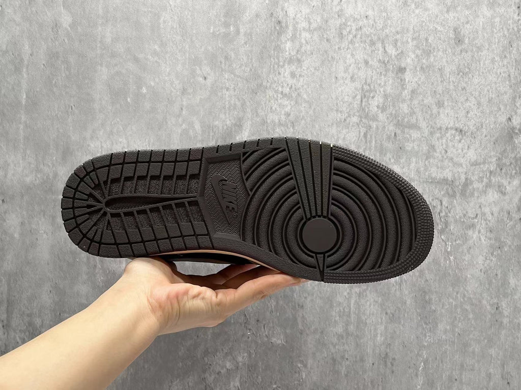 Air Jordan 1 Low 'Black-Brown Reverse Swoosh'