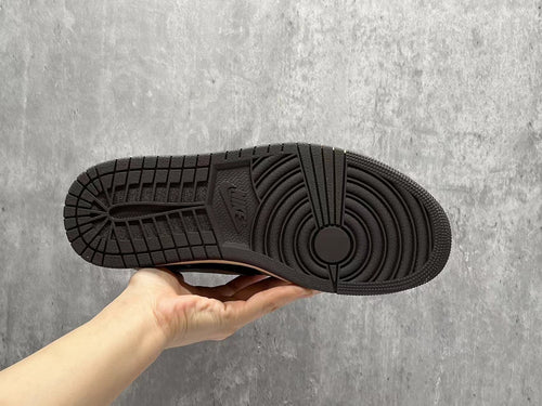 Air Jordan 1 Low 'Black-Brown Reverse Swoosh'