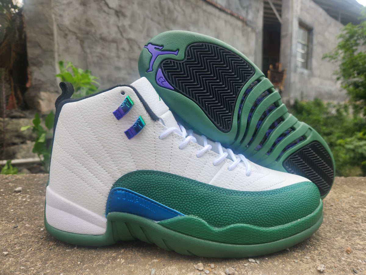 Air Jordan 12 Retro 'Bucks' – Summit White / Gorge Green / Fierce Purple (CT8013-103)