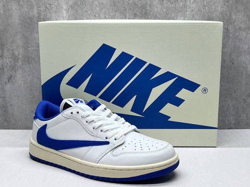 Air Jordan 1 Retro Low OG SP Fragment x Travis Scott Sail Military Blue