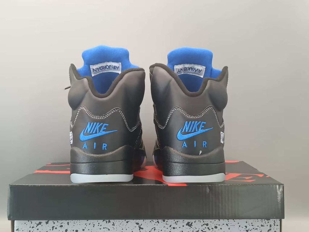 Air Jordan 5 x Awake NY 'Racer Blue' – Black / Racer Blue / Metallic Silver (DV4982-004)
