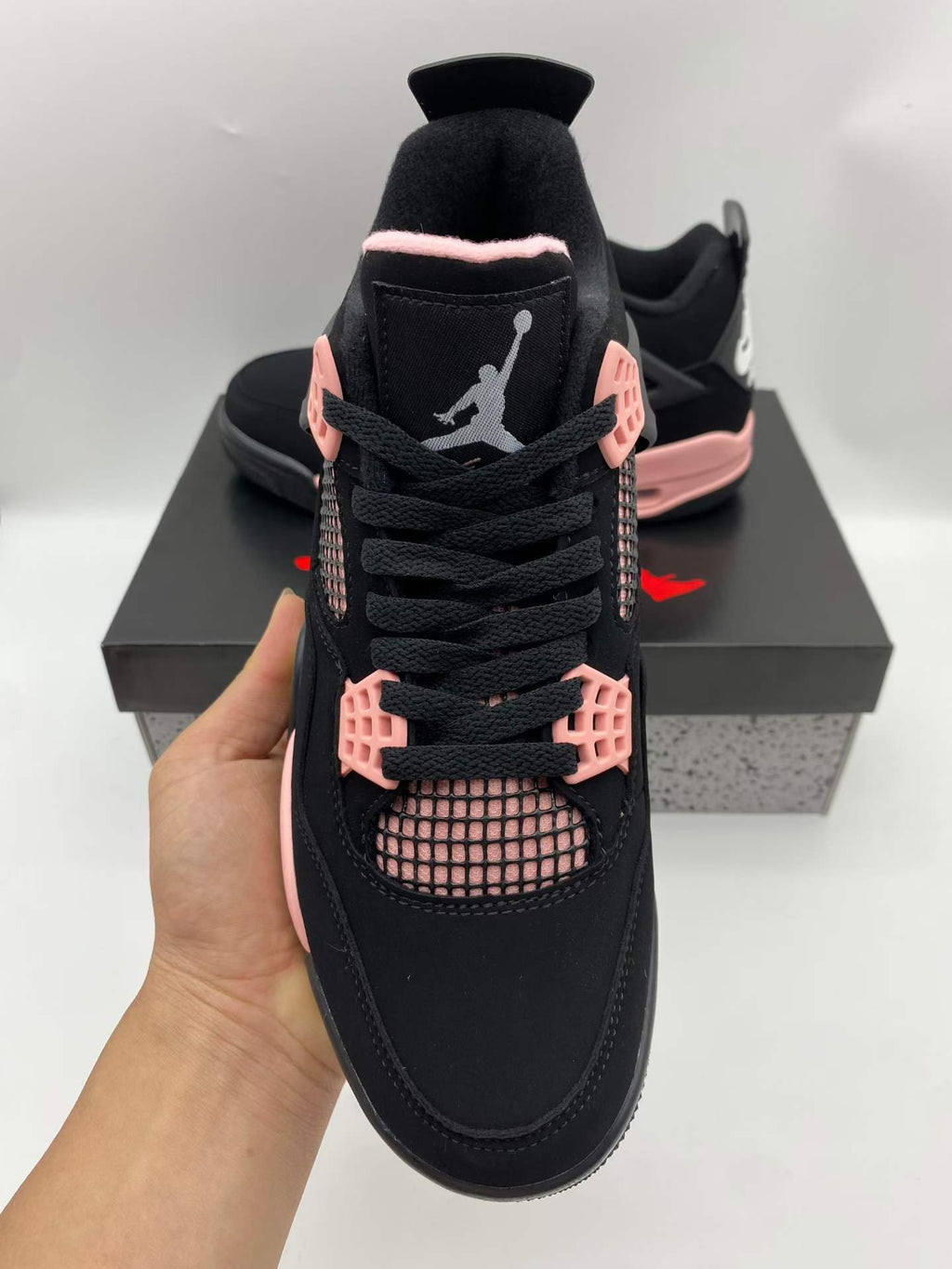(WMNS) Air Jordan 4 Retro 'Rust Pink Thunder' – Black / White / Rust Pink (HV0823-001)