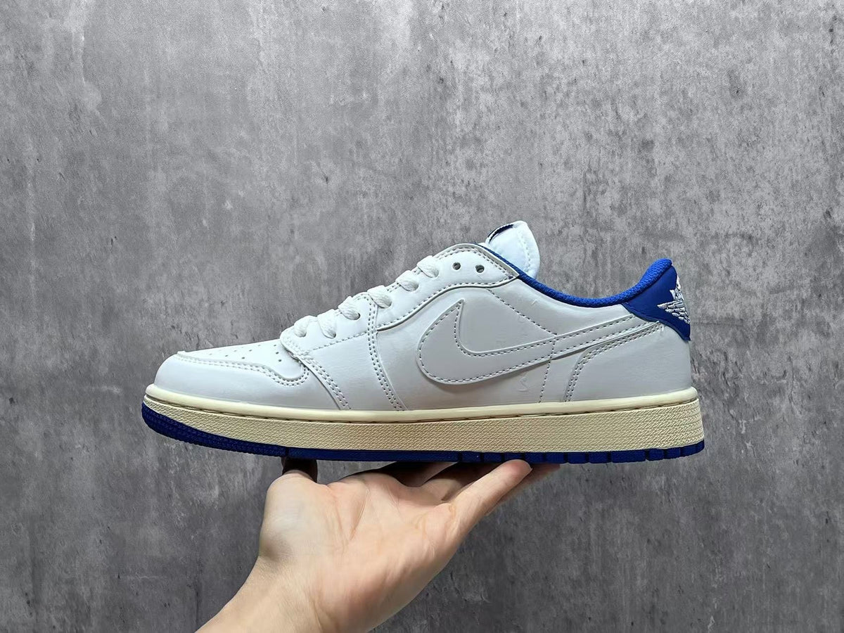 Air Jordan 1 Retro Low OG SP Fragment x Travis Scott Sail Military Blue