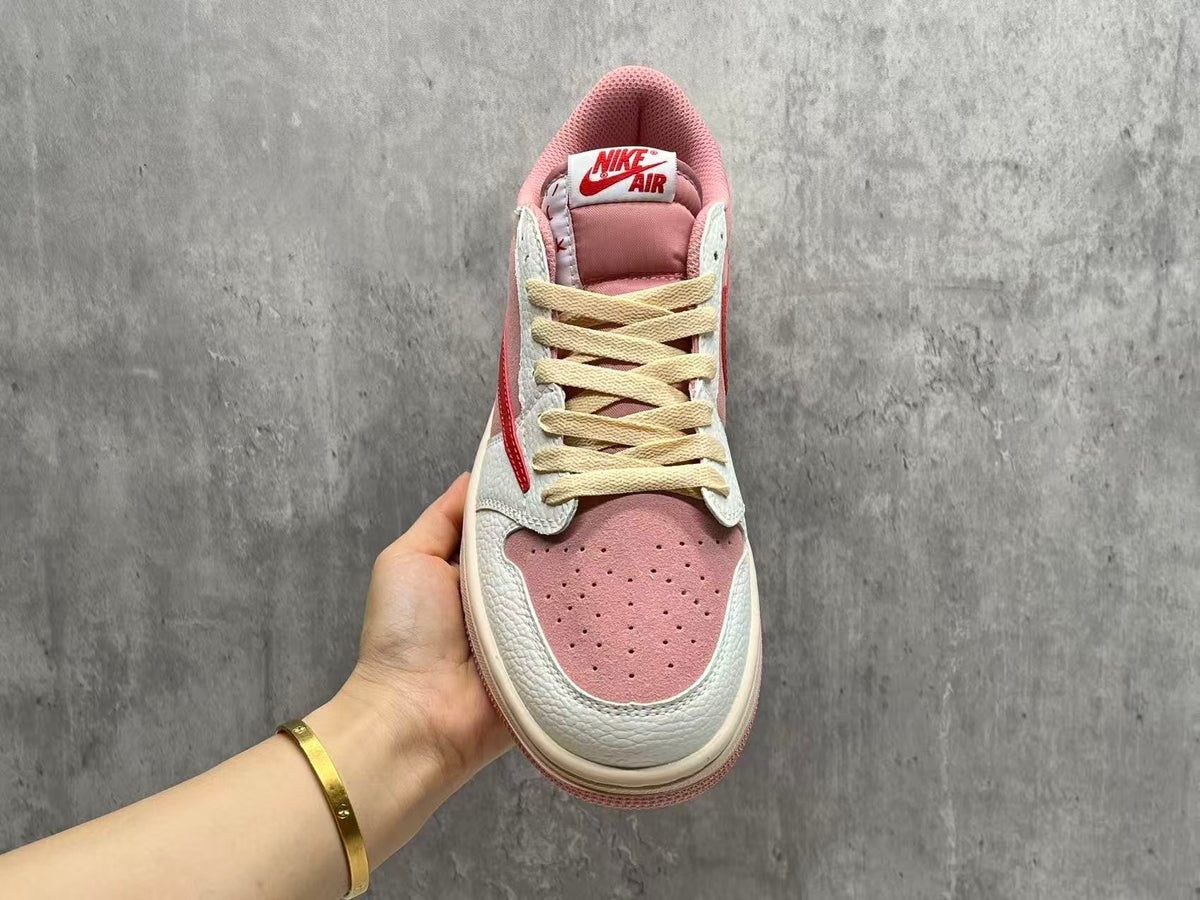 Air Jordan 1 Low OG SP x Travis Scott 'Shy Pink/Red'