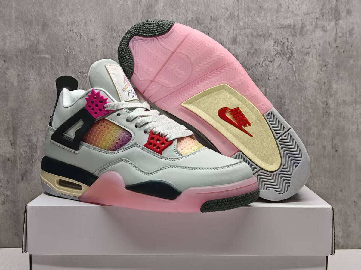 Air Jordan 4 Retro 'Comic' – Off White / Fire Pink / Anthracite (JA1135-100)