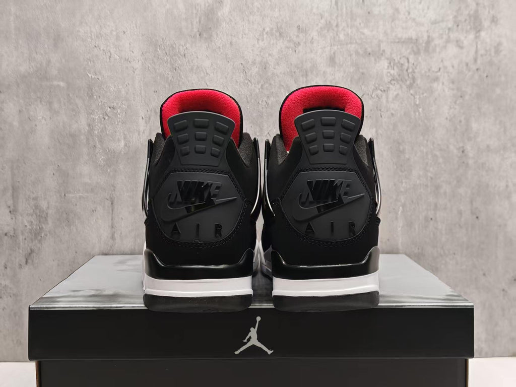 Air Jordan 4 Retro – Black Suede / Red