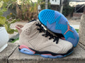 Air Jordan 6 Retro – Beige / Pink / Gradient Blue