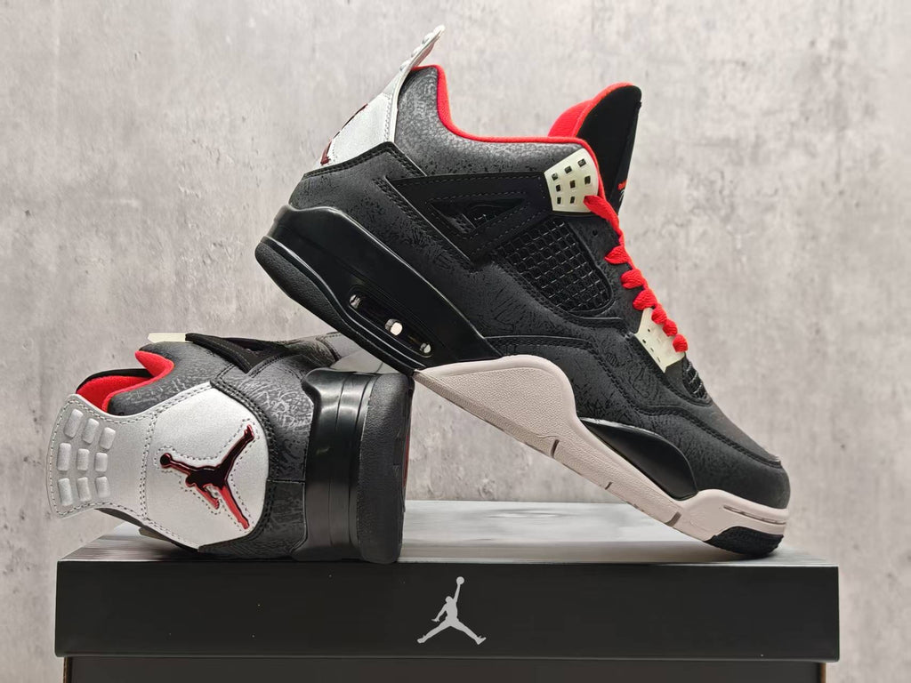 Air Jordan 4 Retro Rare Air 'Black Laser' – Black / Red