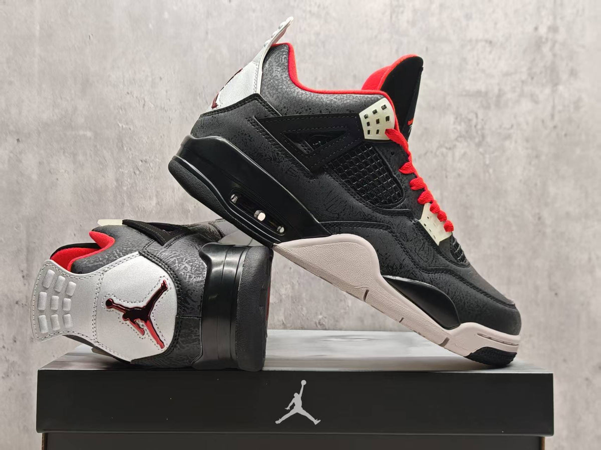 Air Jordan 4 Retro Rare Air 'Black Laser' – Black / Red