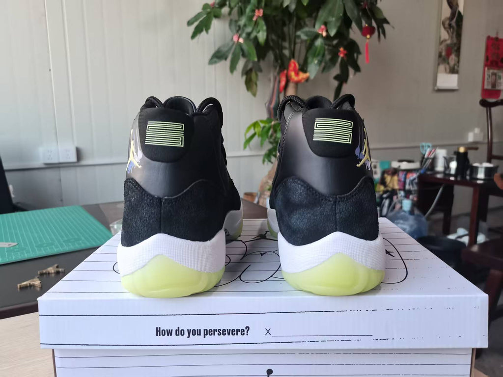 Air Jordan 11 Retro (GS) "Inner Beast" Black/Barely Volt