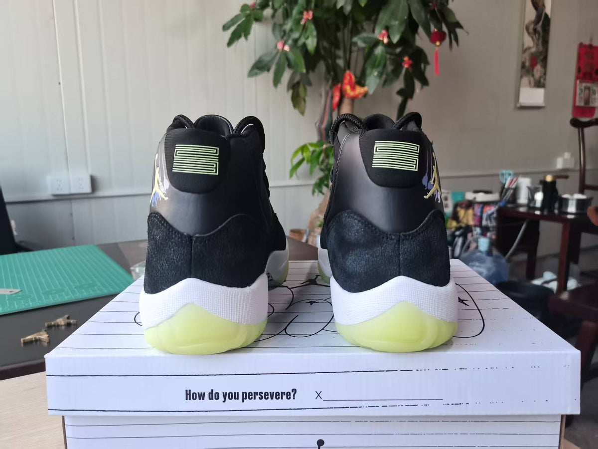Air Jordan 11 Retro (GS) "Inner Beast" Black/Barely Volt