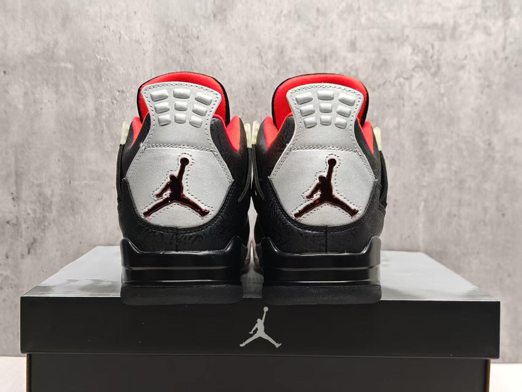 Air Jordan 4 Retro Rare Air 'Black Laser' – Black / Red