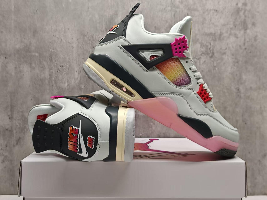 Air Jordan 4 Retro 'Comic' – Off White / Fire Pink / Anthracite (JA1135-100)