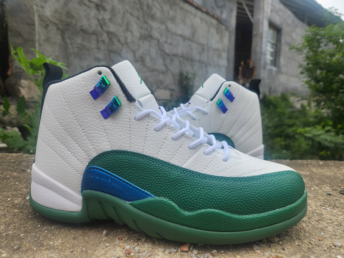 Air Jordan 12 Retro 'Bucks' – Summit White / Gorge Green / Fierce Purple (CT8013-103)
