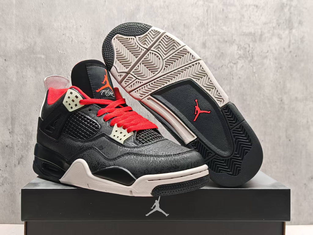 Air Jordan 4 Retro Rare Air 'Black Laser' – Black / Red