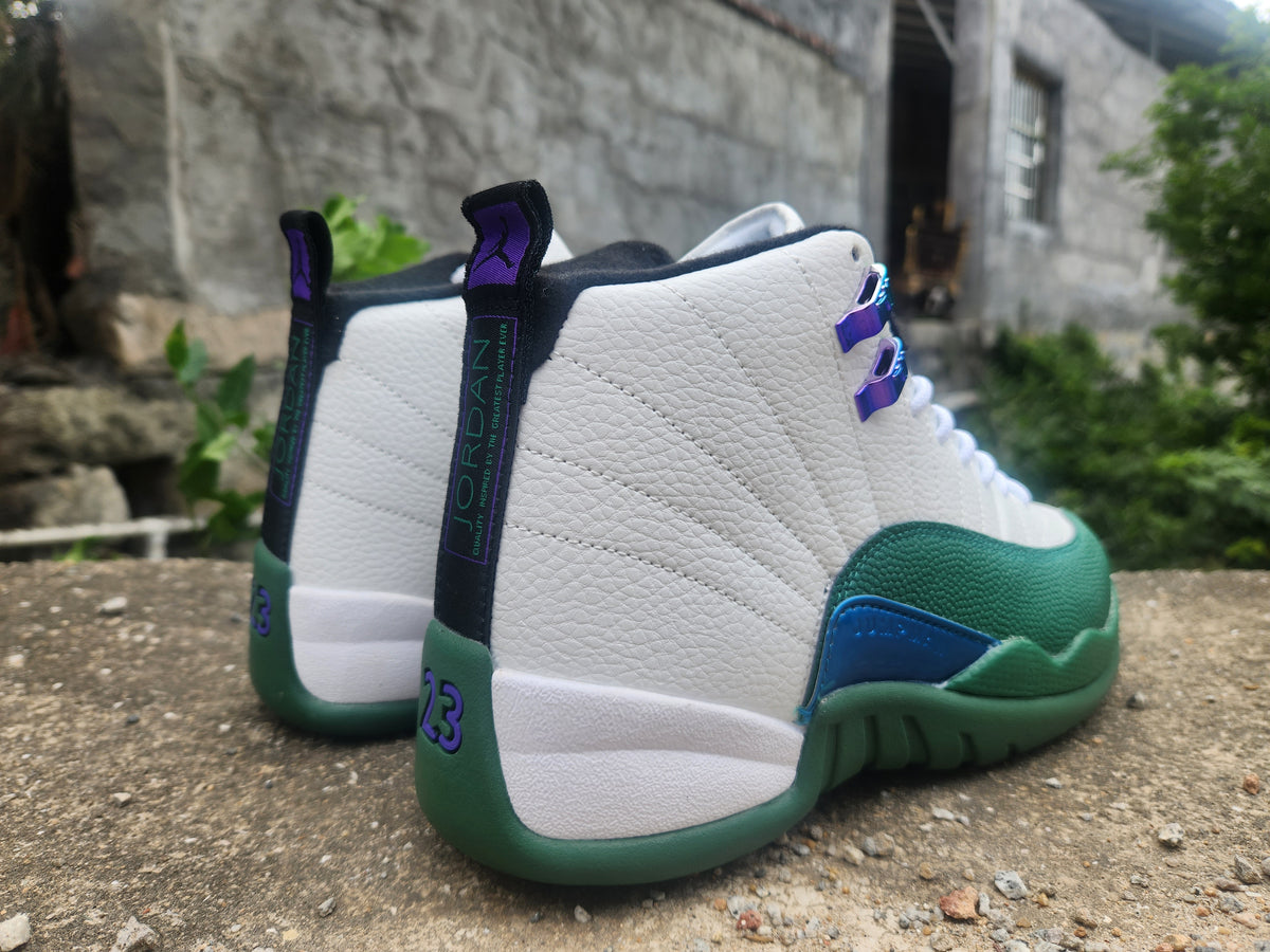 Air Jordan 12 Retro 'Bucks' – Summit White / Gorge Green / Fierce Purple (CT8013-103)